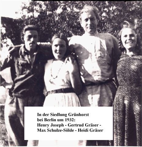 Grnhorst um 1932Henry Joseph, Gertrud Grser, Max Schulze-Slde, Heidi Grser