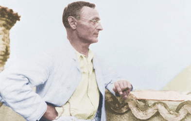 Hermann Hesse in der Casa Camuzzi, 1929. Foto: akg-images
